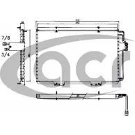 Радиатор кондиционера ACR 300448 FS RZ3X P0Y2BD Renault Espace (JS63) 2 Минивэн 2.1 TD (J633. J634. J/S635. J/S63D) 88 л.с. 1991 – 1996