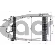 Радиатор кондиционера ACR MGX16K 3759638 B BKA18 300463