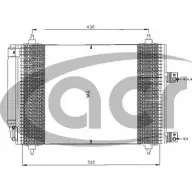 Радиатор кондиционера ACR BO EGGF9 300493 RU1CZ 3759668