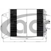 Радиатор кондиционера ACR 300498 3759673 7UNQ E3V 6DG43T1