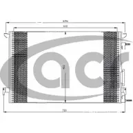 Радиатор кондиционера ACR 3759675 XIC9QW7 300500 Q3URV P
