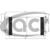 Радиатор кондиционера ACR 3759693 300518 D6KTU 8 YTNBP