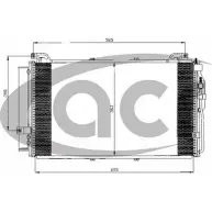 Радиатор кондиционера ACR WLP NH Hyundai Matrix 6PKFW 300522