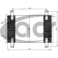 Радиатор кондиционера ACR U85T EJ 0HTVFH Fiat Ducato (244) 2 Фургон 2.0 Bipower 110 л.с. 2002 – 2025 300543