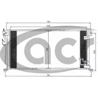 Радиатор кондиционера ACR LEWW8 300586 Mitsubishi Lancer 9 (CS3A) Седан KKAL0P G