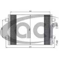 Радиатор кондиционера ACR OARK3F4 300595 Renault Megane (BA) 1 Хэтчбек 1.4 16V (BA0D. BA1H. BA0W. BA10) 95 л.с. 1999 – 2003 XKN C46