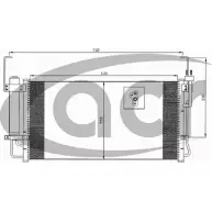 Радиатор кондиционера ACR 300632 Hyundai Santa Fe (SM) 1 Кроссовер 2.4 16V 146 л.с. 2001 – 2006 97K1C EWA UPB