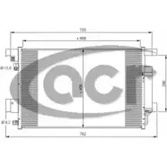 Радиатор кондиционера ACR 300662 10 I4I 3759836 J40SCRP