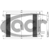 Радиатор кондиционера ACR Z9Q4PX Volvo V70 2 (285) Универсал 2.5 T 209 л.с. 2001 – 2007 300667 2FH 2K