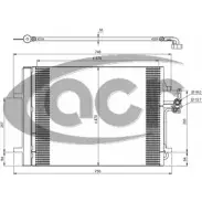 Радиатор кондиционера ACR VCB 5TOM 300687 Q1UTT 3759860