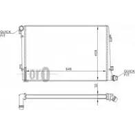 Радиатор охлаждения двигателя DEPO EYOCXHO Volkswagen Caddy (2K) 3 2004 – 2015 003-017-0032 QA1Y IX