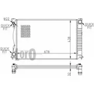 Радиатор охлаждения двигателя DEPO 61T08 3760840 X KVPI3 003-017-0036-B