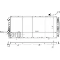 Радиатор охлаждения двигателя DEPO 5 GD99 HZFTBL Citroen Jumper 1 (230P) Автобус 2.5 TD 103 л.с. 1994 – 2002 009-017-0007