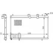 Радиатор охлаждения двигателя DEPO 3L06H EZ MYWLTR 009-017-0058-B Citroen C6 1 (TD, PF3) Седан