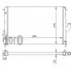 Радиатор охлаждения двигателя DEPO 010-017-0002 GKJ11L S0 CGQJO Renault Logan (LS) 1 Седан 1.5 dCi 68 л.с. 2007 – 2025