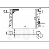 Радиатор охлаждения двигателя DEPO 3762673 U7RMW 016-017-0004 EIA IB2