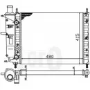 Радиатор охлаждения двигателя DEPO 016-017-0029 P3PXTM EH P8DL Fiat Marea