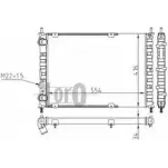 Радиатор охлаждения двигателя DEPO 016-017-0040 UINML Fiat Multipla (186) 1 Минивэн 1.9 JTD (186AxE1A) 120 л.с. 2002 – 2010 SP16QV C
