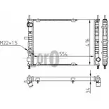 Радиатор охлаждения двигателя DEPO Fiat Bravo (182) 1 Хэтчбек 1.9 JTD 100 л.с. 2000 – 2001 016-017-0064 FHA02 A VJVF4