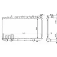 Радиатор охлаждения двигателя DEPO 4IBWG Nissan Almera (N15) 1 1995 – 2000 VO NNMR 035-017-0020