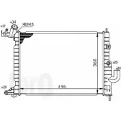 Радиатор охлаждения двигателя DEPO 037-017-0053 A B0OVY SPBSURP Opel Vectra (B) 2 Хэтчбек 1.7 TD (F68) 82 л.с. 1995 – 1998