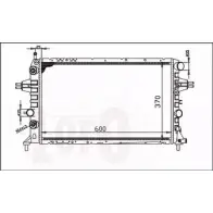 Радиатор охлаждения двигателя DEPO 037-017-0073 93HJCN9 Opel Astra (G) 2 Универсал 2.0 OPC (F35) 192 л.с. 2002 – 2004 Q ZPDHL1