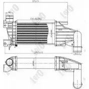 Интеркулер DEPO 037-018-0012 Opel Astra (H) 3 Хэтчбек 1.7 CDTI (L48) 110 л.с. 2007 – 2014 O CYNL 3IA0A