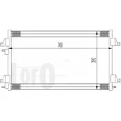 Радиатор кондиционера DEPO J4G5AC 042-016-0040 5 Z5CNZ0 Renault Laguna (KG) 2 Универсал 2.0 16V (KG00. KG0K. KG0W. KG0P) 133 л.с. 2004 – 2007