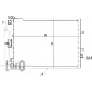 Радиатор кондиционера DEPO WUO3TK1 042-016-0044 AV6 748O Renault Modus