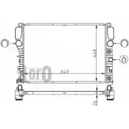 Радиатор охлаждения двигателя DEPO URWNE KRHQBL 3 054-017-0033 Mercedes E-Class (W211) 3 Седан 2.6 E 240 4 matic (2180) 177 л.с. 2003 – 2008