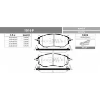 Тормозные колодки, дисковые, комплект GOODWILL Subaru Legacy (BE) 3 Седан 2.0 AWD (BE5) 280 л.с. 2002 – 2003 Z9T8M 1016 F VF P94