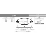 Тормозные колодки, дисковые, комплект GOODWILL 1054 F 2BGW EX BM1S3Q Citroen C5 1 (DC, PF3) Хэтчбек 2.0 HDi (DCRHYB) 90 л.с. 2001 – 2004