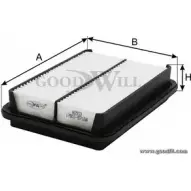 Воздушный фильтр GOODWILL AG 503 3790119 SIR83 W5 HLR64
