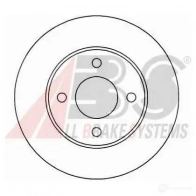 Тормозной диск A.B.S. 8717109364392 Ford Mondeo 1 (FD, GBP) Хэтчбек 1.6 i 16V 88 л.с. 1994 – 1996 B3F RZ 16190oe