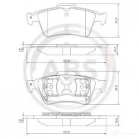 Тормозные колодки дисковые, комплект A.B.S. 37216 1805673 8717109239713 DF7 73 - Изображение 4