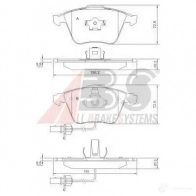 Тормозные колодки, комплект A.B.S. 21309796 37428oe HQ E78 8717109309751