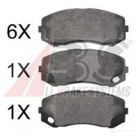 Тормозные колодки, комплект A.B.S. 8717109504972 1198184861 6AZYL HH 37772oe