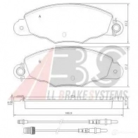 Тормозные колодки, комплект A.B.S. 8717109054323 Citroen Xantia 1 (X1, X2) Хэтчбек 2.0 HDI 109 109 л.с. 1999 – 2003 FKZ ES 37039oe