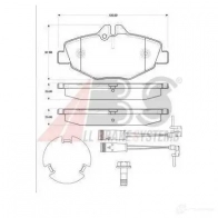 Тормозные колодки, комплект A.B.S. Mercedes E-Class (W211) 3 Седан 2.7 E 270 CDI (2116) 163 л.с. 2002 – 2008 37306oe 23744 2 3743