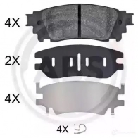 Тормозные колодки дисковые, комплект A.B.S. 1804891 35097 8717109653311 W 195UHK