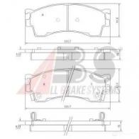 Тормозные колодки, комплект A.B.S. K1GJ 1 8717109244267 Mazda Premacy (CP) 1 Минивэн 2.0 TD 101 л.с. 2000 – 2005 37187oe