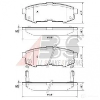Тормозные колодки, комплект A.B.S. 37569oe 1198184635 8717109547658 AV R1PX