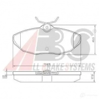 Тормозные колодки, комплект A.B.S. Jaguar XJ (X350) 5 Седан 2.7 D 207 л.с. 2005 – 2009 8717109239195 SYBL8E E 37178oe