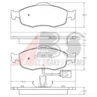 Тормозные колодки, комплект A.B.S. 36808oe 8717109048926 8OHSG JC 1198184263