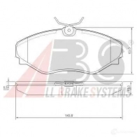 Тормозные колодки, комплект A.B.S. 37342oe 8717109255089 FKQST J5 Renault Avantime (DE0) 1 Минивэн 3.0 V6 (DE04. DE0T) 207 л.с. 2001 – 2003