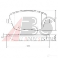 Тормозные колодки, комплект A.B.S. 8717109240153 CF95 C4 37241oe Seat Ibiza (6L1) 3 Хэтчбек