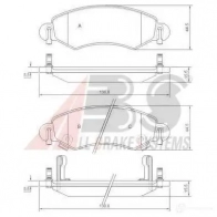 Тормозные колодки, комплект A.B.S. 37249oe 1198185329 I JG5KFR 8717109367324