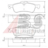 Тормозные колодки, комплект A.B.S. 23717 2 3716 Mini Cooper (R50, R53) 1 Хэтчбек 1.6 Cooper S 163 л.с. 2002 – 2006 37305oe