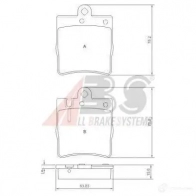 Тормозные колодки, комплект A.B.S. Mercedes CLC-Class (CL203) 2 2008 – 2011 37022oe 21 899 87DHA