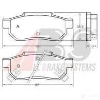 Тормозные колодки, комплект A.B.S. 36636oe Honda Civic 6 (MB, MC) Универсал 1.6 16V (MC1) 116 л.с. 1998 – 2001 2 1312 21313